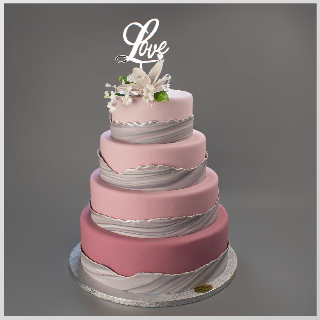 HA50 Hochzeits-Aufsatztorte "Love"