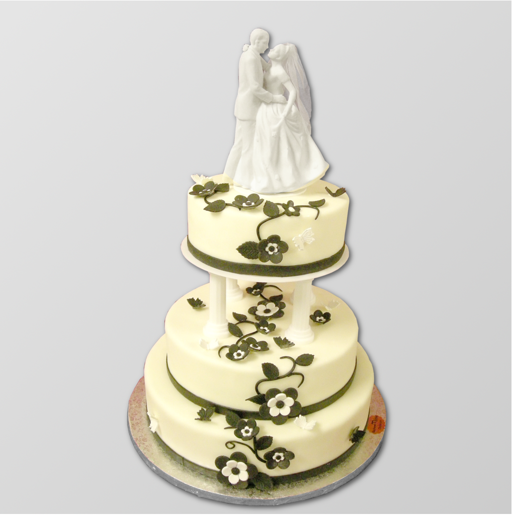 HAE2 Hochzeitstorte "Schwarz- Weiß"
