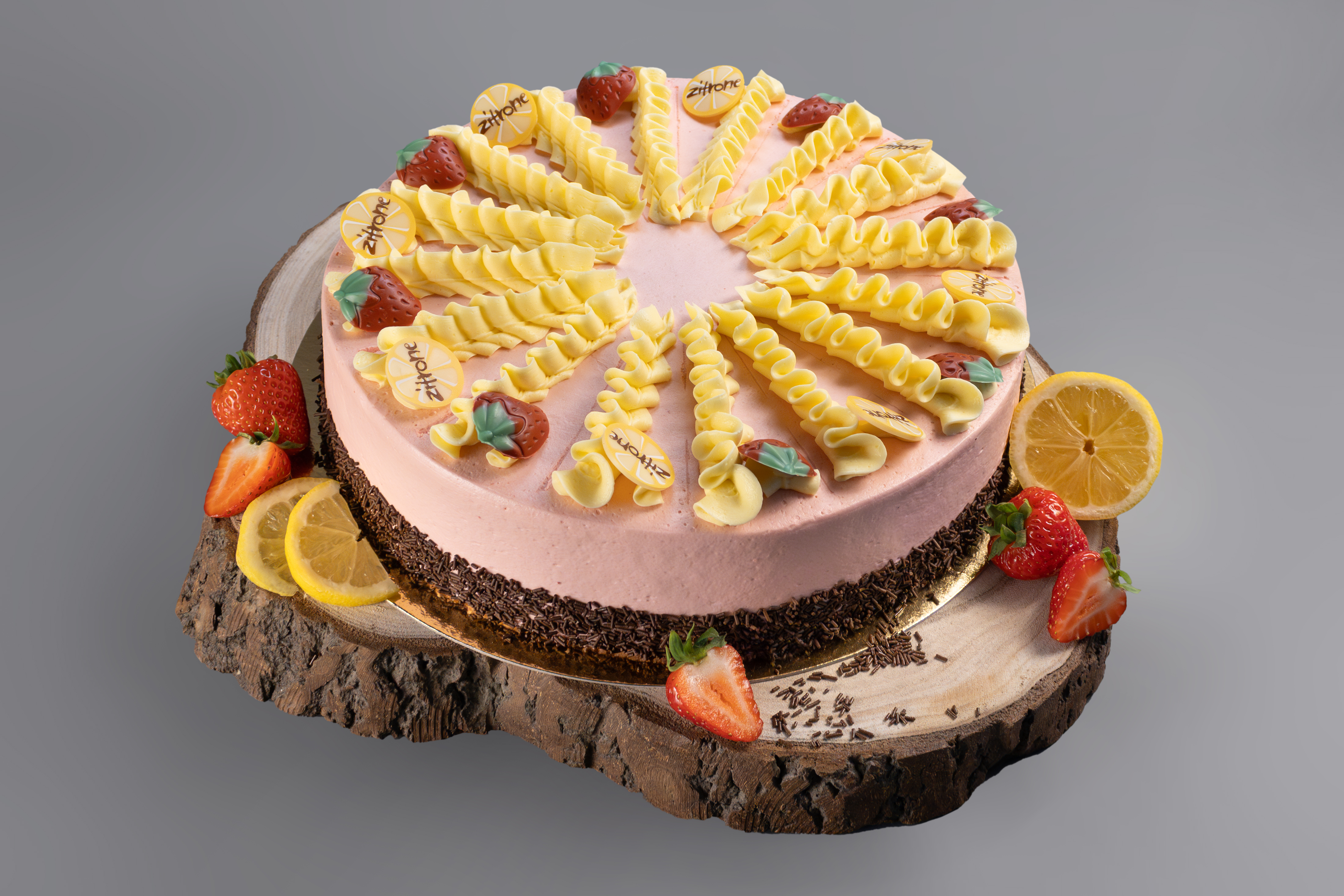 Erdbeer-Zitronenkrem-Torte