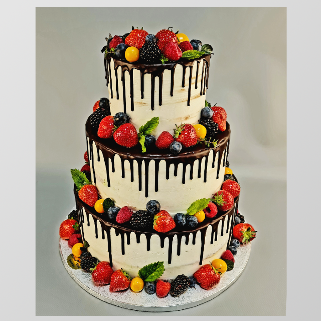 HA49 Hochzeitstorte "Frucht & Drip"