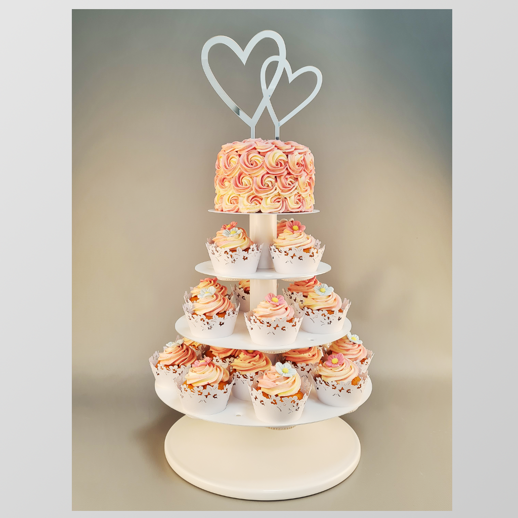 HE40 Hochzeitstorte mit Cupcakes