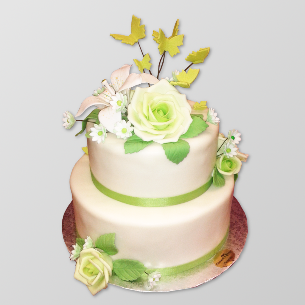 HA33 Kleine Hochzeitstorte "Vintage"
