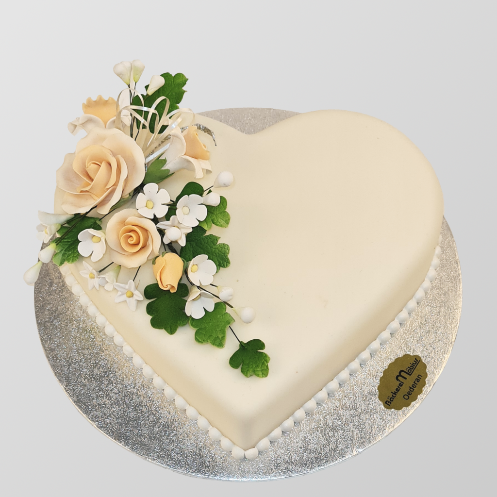 H8 Hochzeitsherz in Weiß
