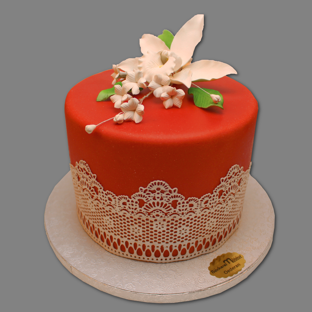 H28 Hochzeitstorte in Rot