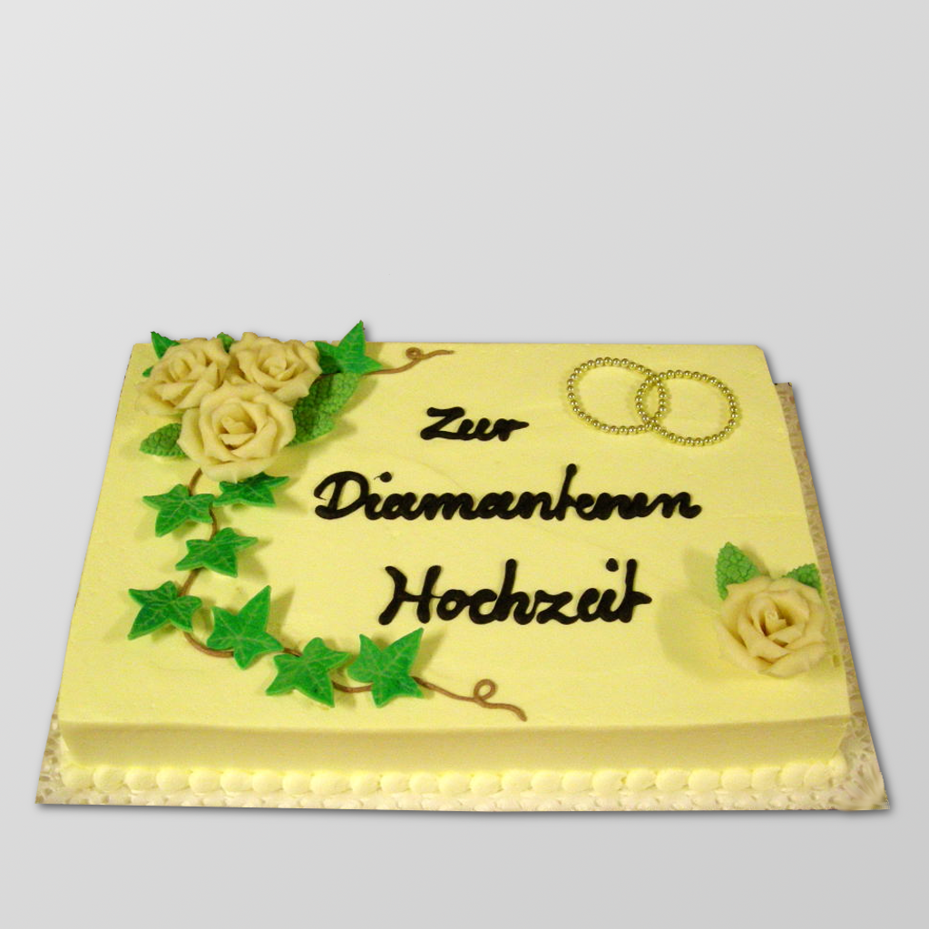 H15 Hochzeitstorte "Diamanthochzeit"