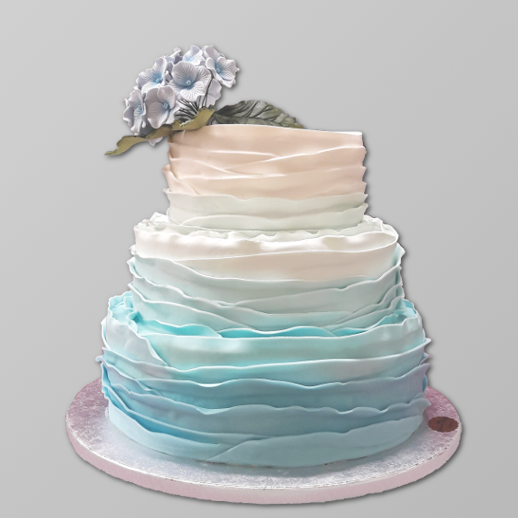 HA46 Hochzeitstorte mit Hortensie