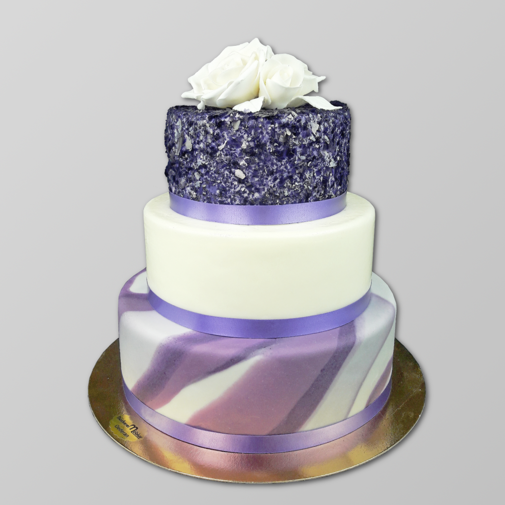 HA37 Hochzeits- Aufsatztorte "Marmor & Glitter"
